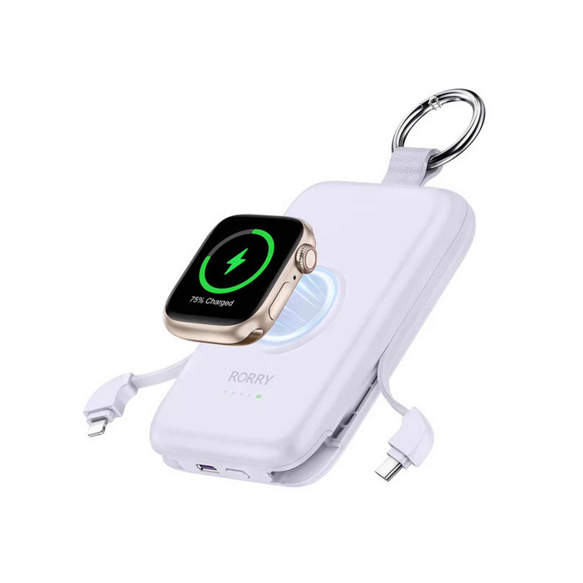 Многофункциональный портативный аккумулятор RORRY D2-10000mAh Portable Charger Keychain Power Bank 20W